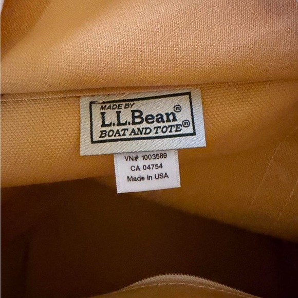 L. L. Bean Rare Color Yellow Canvas Boat and Tote Bag - Picture 5 of 13